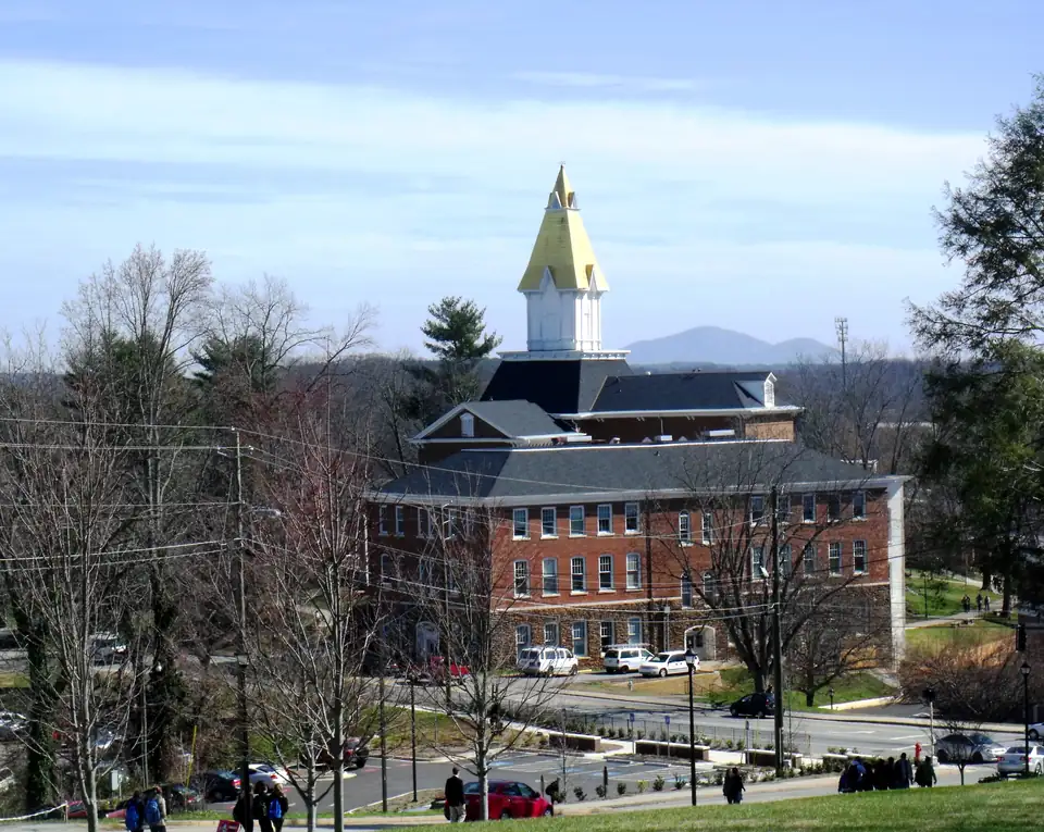 Price Memorial Hall at the University of North Georgia, on the site of the Dahlonega Mint, with its gold-leaf steeple
